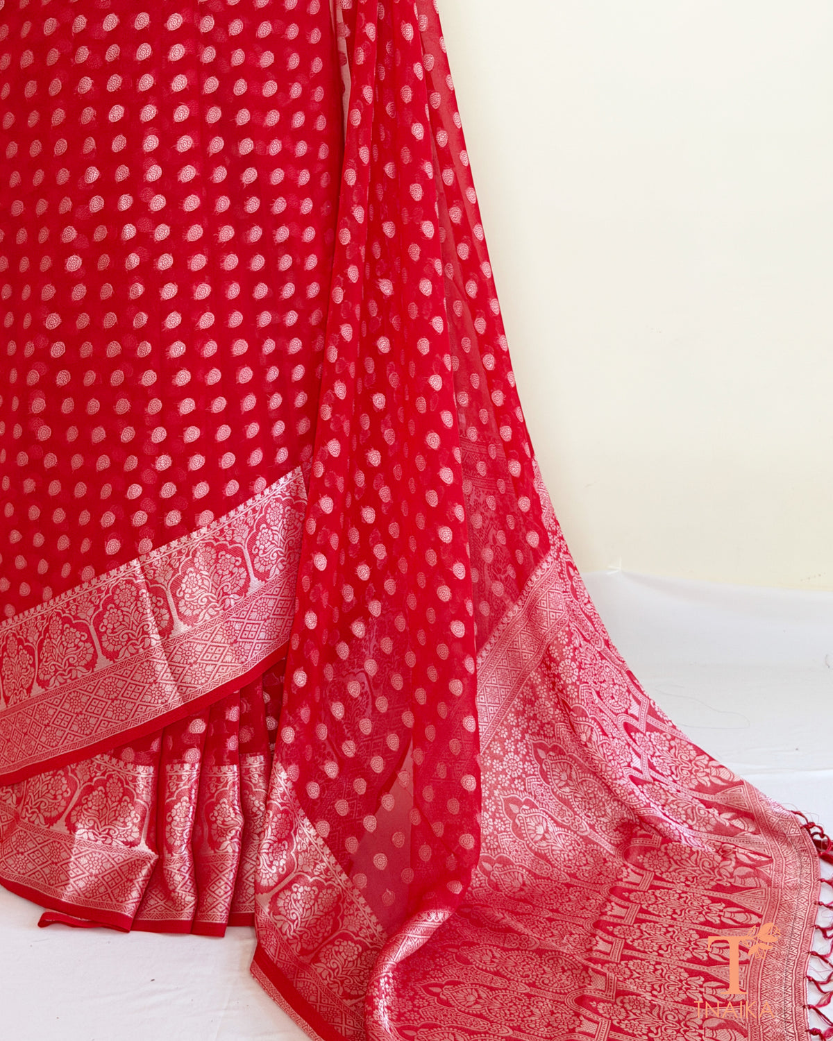 Lightweight Paithani style saree with decorative border