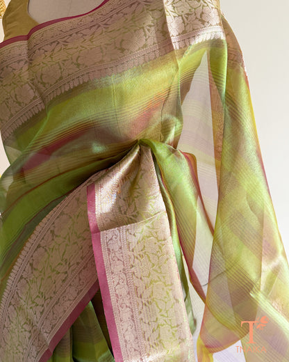 Elegant tissue silk saree for weddings and celebrations