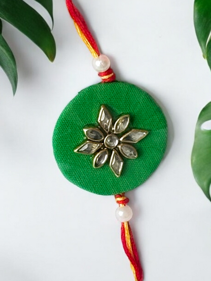 Round Fabric Rakhi