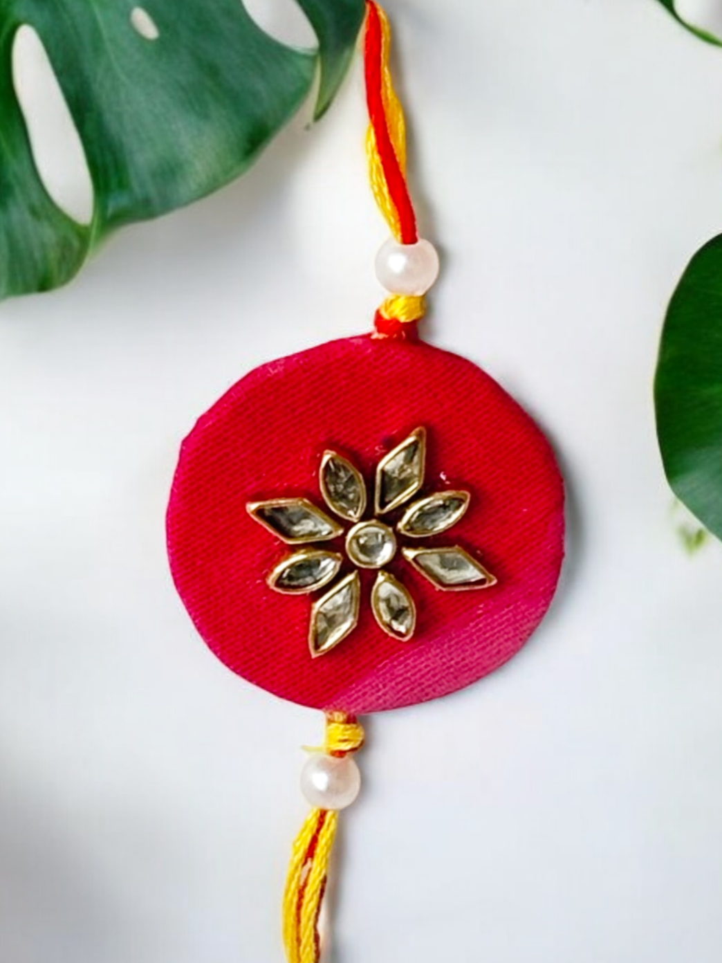 Round Fabric Rakhi