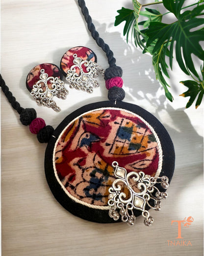 Kalam Fabric Necklace Set