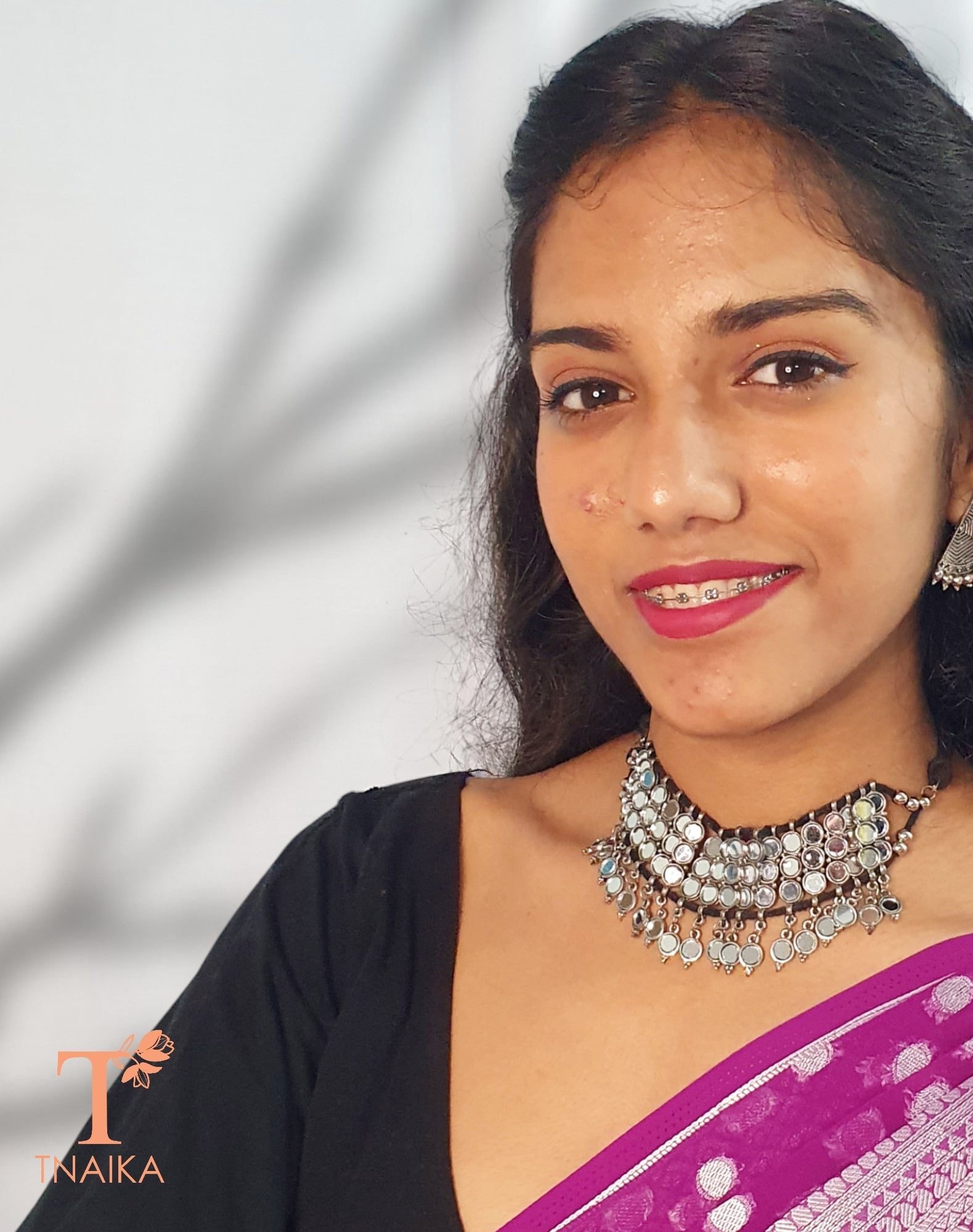 oxidized mirror choker
adjustable oxidized choker
oxidized silver choker
mirror work choker
bohemian choker
ethnic choker
handmade choker
oxidized jewelry
mirror jewelry
statement choker mirror choker navratri collection festive jewelry