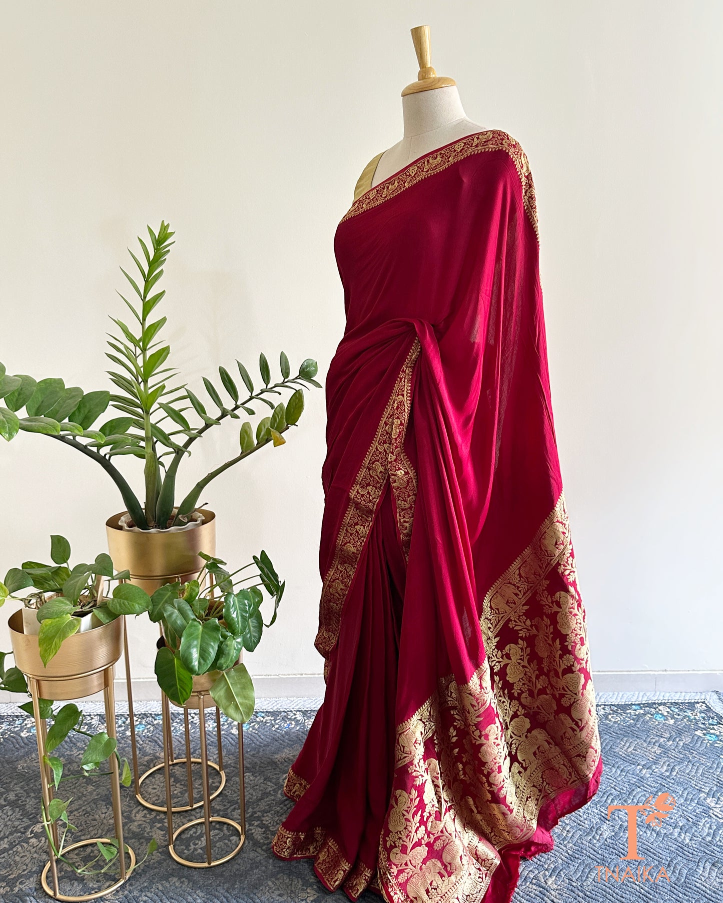 Modal fabric saree featuring Nakshi patterns