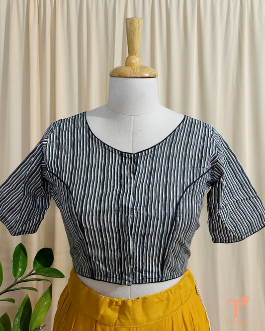 Cotton Striped Blouse