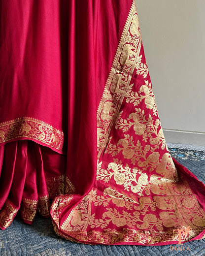 Modal silk saree with Nakshi weave pallu