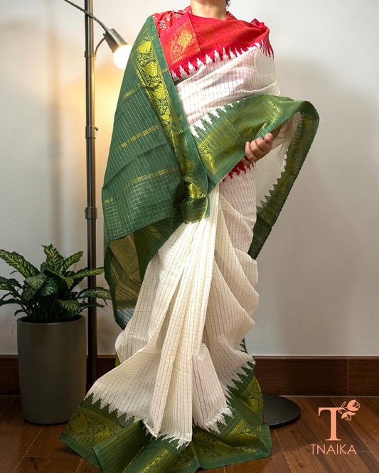 Cotton Tricolor Saree