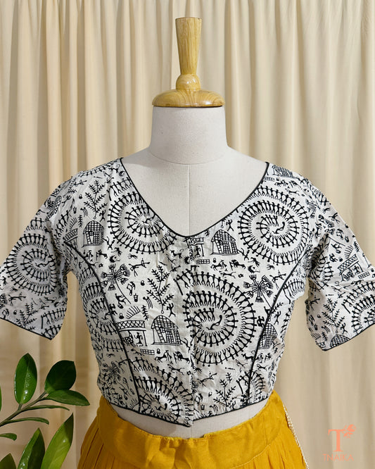 Cotton Ajrakh Blouse